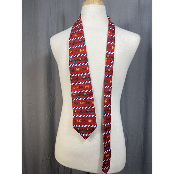 The Save The Children Collection Mens Silk‎ Tie HoHo Holiday Christmas Calamity - Picture 2 of 5